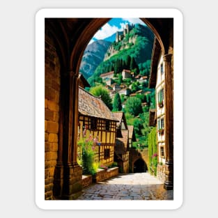 Medieval Towne - European Fantasy Render Sticker